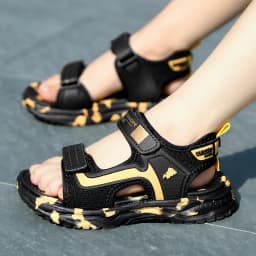 New Summer Beach Water Children Sandals Fashion Shoes Lightweight Non-slip Soft Bottom Shading Leather Boys Comfortable