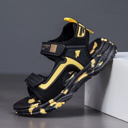 New Summer Beach Water Children Sandals Fashion Shoes Lightweight Non-slip Soft Bottom Shading Leather Boys Comfortable