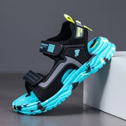 New Summer Beach Water Children Sandals Fashion Shoes Lightweight Non-slip Soft Bottom Shading Leather Boys Comfortable