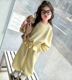 Girls Set 2026 Spring and Autumn New Sports Ballet Style Children Hoodie and Pants Stylish Two-piece Set Fashionable Outfit