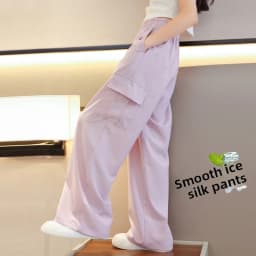 2026 Pants for Teenage Kids New Summer Streetwear Hip Hop Sweatpants for Girls Baggy Wide Leg Straight Trousers