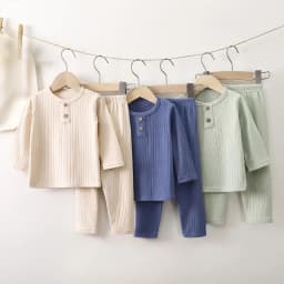 Spring autumn kids warm long-sleeve pants set boys girls homewear underwear set baby children casual solid color pajamas pants
