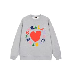 Cute girl heart-shaped printed sportswear autumn children's clothing fashion new vacation casual wear love girl pullover