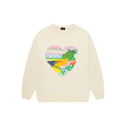 Cute girl heart-shaped printed sportswear autumn children's clothing fashion new vacation casual wear love girl pullover