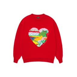 Cute girl heart-shaped printed sportswear autumn children's clothing fashion new vacation casual wear love girl pullover