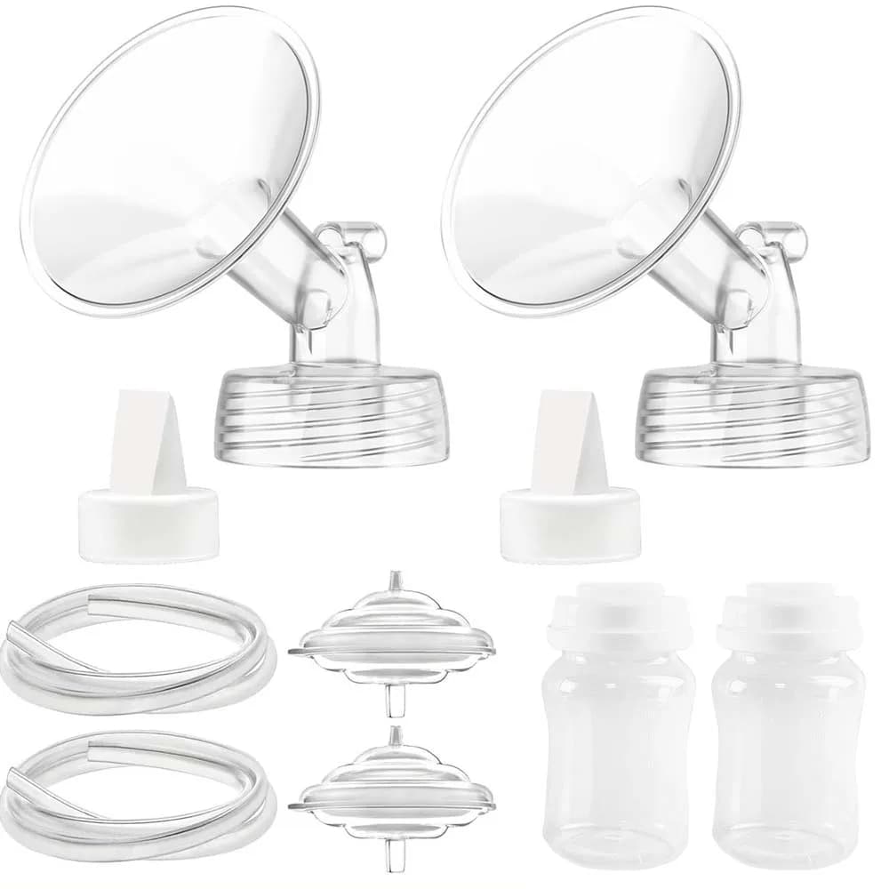Pump Parts Compatible with Spectra S1/S2 Replacement Kit, Includes Flange, Duckbill Valve, Backflow Protector, Tubing and Bottle