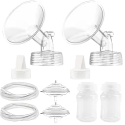 Pump Parts Compatible with Spectra S1/S2 Replacement Kit, Includes Flange, Duckbill Valve, Backflow Protector, Tubing and Bottle