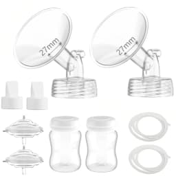Pump Parts Compatible with Spectra S1/S2 Replacement Kit, Includes Flange, Duckbill Valve, Backflow Protector, Tubing and Bottle