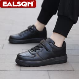 Children Leather Sneakers Non-Slip Lightweight Walking Shoes For Boys & Girls School Sport Tennis Comfortable Flat Casual Shoes