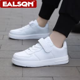 Children Leather Sneakers Non-Slip Lightweight Walking Shoes For Boys & Girls School Sport Tennis Comfortable Flat Casual Shoes