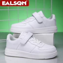 Children Leather Sneakers Non-Slip Lightweight Walking Shoes For Boys & Girls School Sport Tennis Comfortable Flat Casual Shoes