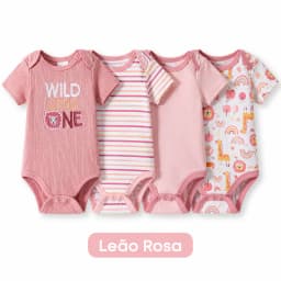 Baby Bodysuit 4-Piece Short-Sleeve Soft Cotton Snap Closure Boy and Girl Bodysuit Set