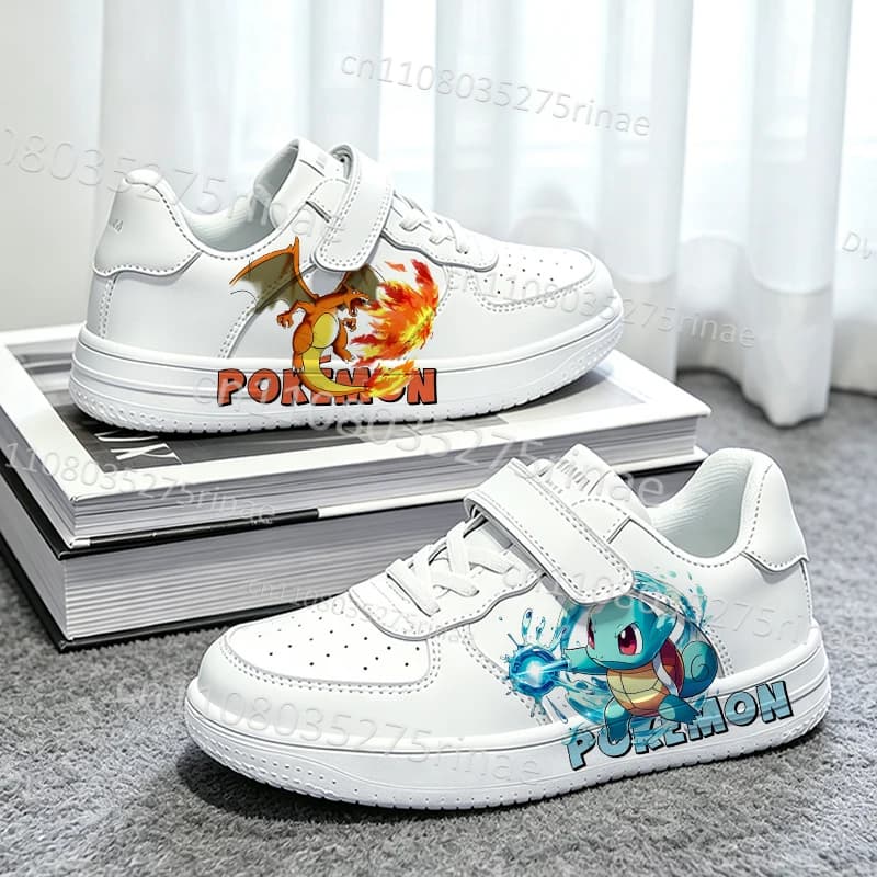 Boys Girls Pokemon Kids Parent Child Shoes Woman Simple Cute Cartoon Print Popular Sports Shoes Zapatos Kids Gift for Him
