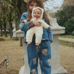26 KS Toddler Kid Denim Clothes Set Boys Lemon Denim Jacket Jeans Girls Cats Print Overalls Dress Children Jean Pants Outerwear