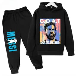 Messi Print Children's Set Sports Hoodie Pants Suit 2pcs Set Boys Girls Baby Kid Clothing Casual Fashion Autumn Winter sportsuit