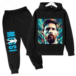 Messi Print Children's Set Sports Hoodie Pants Suit 2pcs Set Boys Girls Baby Kid Clothing Casual Fashion Autumn Winter sportsuit