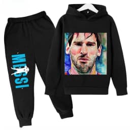Messi Print Children's Set Sports Hoodie Pants Suit 2pcs Set Boys Girls Baby Kid Clothing Casual Fashion Autumn Winter sportsuit