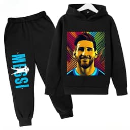 Messi Print Children's Set Sports Hoodie Pants Suit 2pcs Set Boys Girls Baby Kid Clothing Casual Fashion Autumn Winter sportsuit