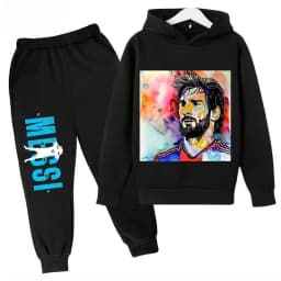 Messi Print Children's Set Sports Hoodie Pants Suit 2pcs Set Boys Girls Baby Kid Clothing Casual Fashion Autumn Winter sportsuit