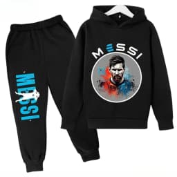 Messi Print Children's Set Sports Hoodie Pants Suit 2pcs Set Boys Girls Baby Kid Clothing Casual Fashion Autumn Winter sportsuit