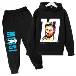 Messi Print Children's Set Sports Hoodie Pants Suit 2pcs Set Boys Girls Baby Kid Clothing Casual Fashion Autumn Winter sportsuit
