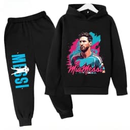 Messi Print Children's Set Sports Hoodie Pants Suit 2pcs Set Boys Girls Baby Kid Clothing Casual Fashion Autumn Winter sportsuit