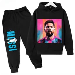 Messi Print Children's Set Sports Hoodie Pants Suit 2pcs Set Boys Girls Baby Kid Clothing Casual Fashion Autumn Winter sportsuit