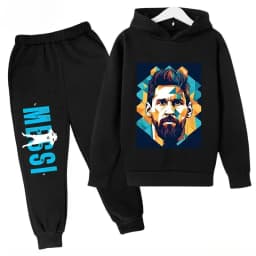 Messi Print Children's Set Sports Hoodie Pants Suit 2pcs Set Boys Girls Baby Kid Clothing Casual Fashion Autumn Winter sportsuit