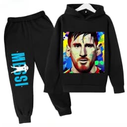 Messi Print Children's Set Sports Hoodie Pants Suit 2pcs Set Boys Girls Baby Kid Clothing Casual Fashion Autumn Winter sportsuit
