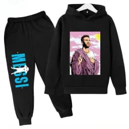 Messi Print Children's Set Sports Hoodie Pants Suit 2pcs Set Boys Girls Baby Kid Clothing Casual Fashion Autumn Winter sportsuit