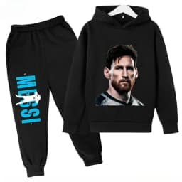 Messi Print Children's Set Sports Hoodie Pants Suit 2pcs Set Boys Girls Baby Kid Clothing Casual Fashion Autumn Winter sportsuit