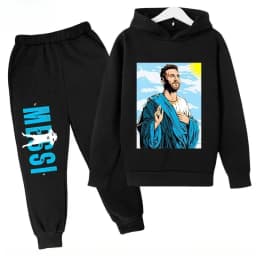 Messi Print Children's Set Sports Hoodie Pants Suit 2pcs Set Boys Girls Baby Kid Clothing Casual Fashion Autumn Winter sportsuit