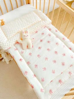 1Pc Newborn Beanie Blanket, 3D Beanie Fleece - Skin-Friendly and Soft, Washable - Cute Printed Patterns, Double-Sided Beanie Blanket for 0-3 Years Old, Soft Blanket for Kindergarten Boys and Girls!