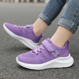 Children's sports shoes, girls' breathable leisure shoes, outdoor sports shoes, mesh surface anti slip fashionable running shoes