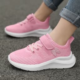 Children's sports shoes, girls' breathable leisure shoes, outdoor sports shoes, mesh surface anti slip fashionable running shoes