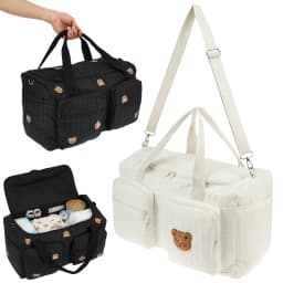 Portable Mommy Bag Large Capacity Hospital Maternity Bag with Shoulder Strap and Multiple Pockets Multipurpose Diaper Tote Bags