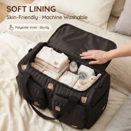 Portable Mommy Bag Large Capacity Hospital Maternity Bag with Shoulder Strap and Multiple Pockets Multipurpose Diaper Tote Bags