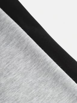 【2-piece set】 Fashionable and Versatile Girls' Black and Grey Combination Knitted Fabric Loose Casual Wide-leg Pants