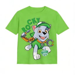 2026 New Summer PAW Patrol Children Short Sleeve T-shirt Cartoon Chase Rubble Print Pullover Boys Girls Casual Cotton Tops Gifts
