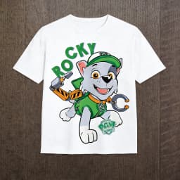 2026 New Summer PAW Patrol Children Short Sleeve T-shirt Cartoon Chase Rubble Print Pullover Boys Girls Casual Cotton Tops Gifts