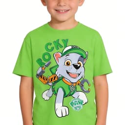 2026 New Summer PAW Patrol Children Short Sleeve T-shirt Cartoon Chase Rubble Print Pullover Boys Girls Casual Cotton Tops Gifts