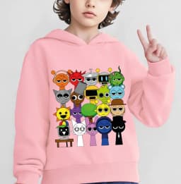 New Sprunki Cartoon Kids Hoodie Game Incredibox Sweatshirts Boys Clothes Girls Hooded Pullover Spring Children Long Sleeve Tops