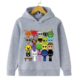 New Sprunki Cartoon Kids Hoodie Game Incredibox Sweatshirts Boys Clothes Girls Hooded Pullover Spring Children Long Sleeve Tops