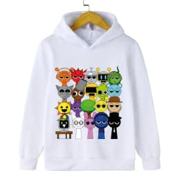 New Sprunki Cartoon Kids Hoodie Game Incredibox Sweatshirts Boys Clothes Girls Hooded Pullover Spring Children Long Sleeve Tops