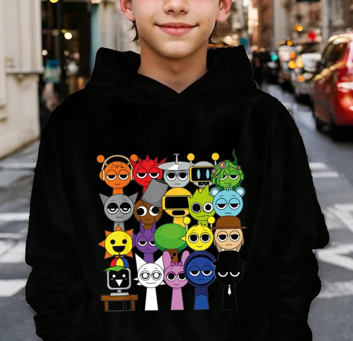 New Sprunki Cartoon Kids Hoodie Game Incredibox Sweatshirts Boys Clothes Girls Hooded Pullover Spring Children Long Sleeve Tops