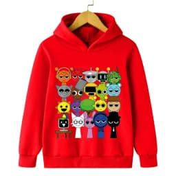 New Sprunki Cartoon Kids Hoodie Game Incredibox Sweatshirts Boys Clothes Girls Hooded Pullover Spring Children Long Sleeve Tops