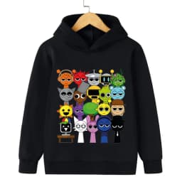 New Sprunki Cartoon Kids Hoodie Game Incredibox Sweatshirts Boys Clothes Girls Hooded Pullover Spring Children Long Sleeve Tops