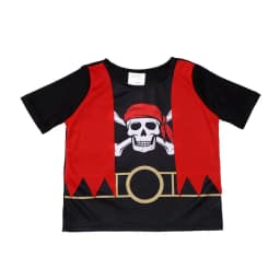 Boys Pirate Costume Set Short‑Sleeve Top Long Striped Pants Halloween Trick Or Treat Birthday Themed Party Outfit