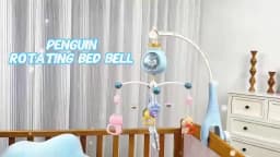 360° Musical Baby Crib Mobile Rotating Night Light Bed Bell Toy Four Speed Timming Hanging Infant Newborn Rattle Bedside Gift