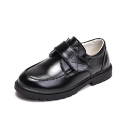 Children's Black Lether Shoes for Ages 3-15, Anti-Slip Breathable Soft Sole, Perfect for School, Outdoor Daily, Weddings.
